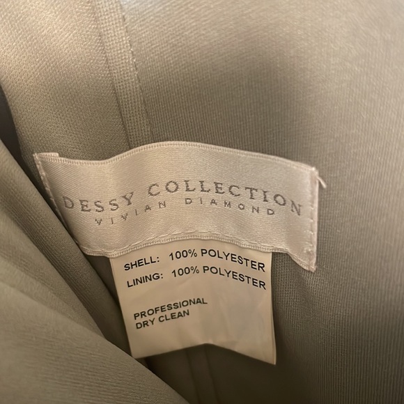 Green, off the shoulder floor length dress - Picture 3 of 3